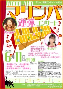 マリンバ連弾コンサート チラシ画像